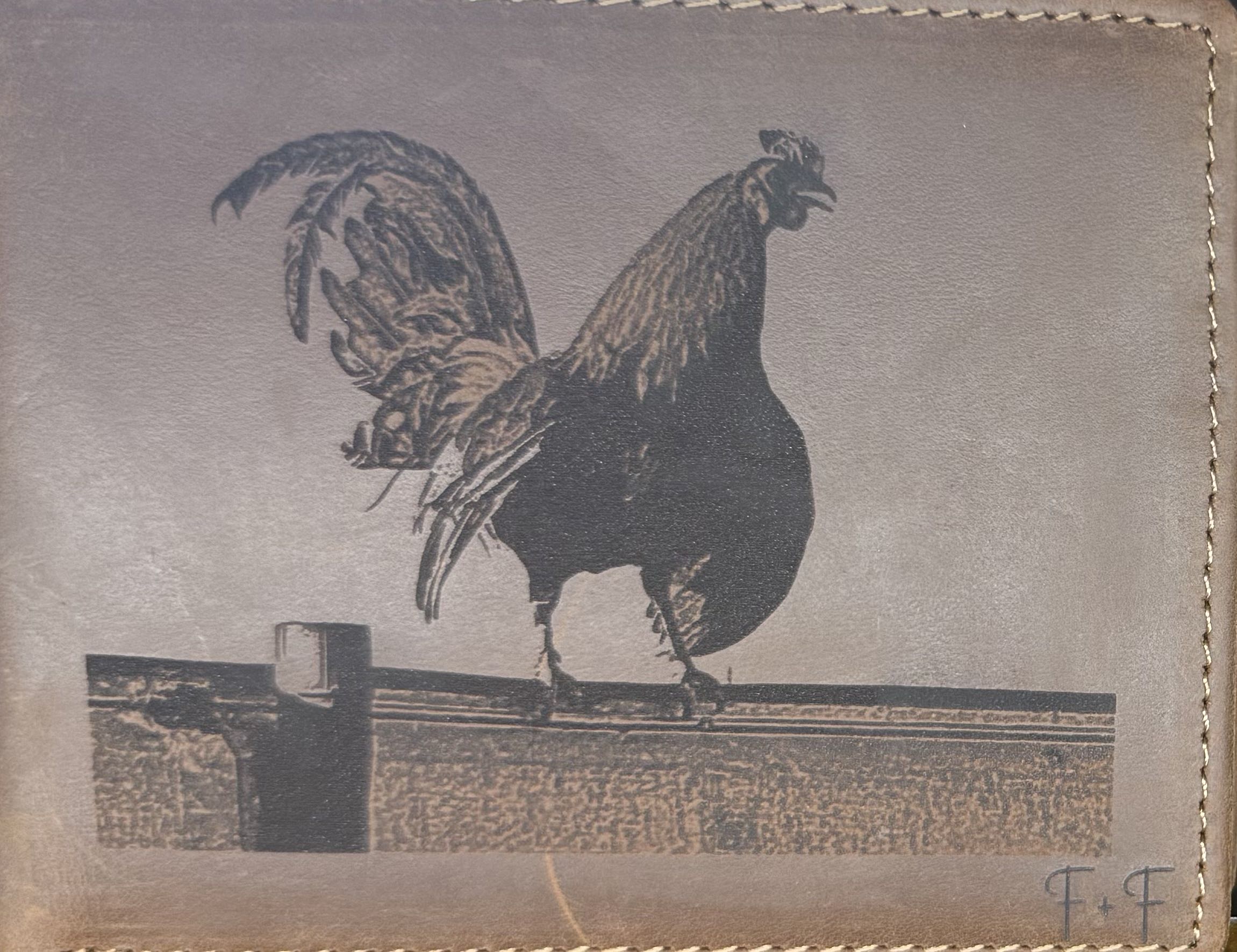 Leather Wallet w/ Chicken
